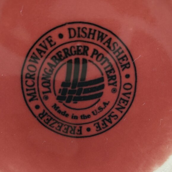 Longaberger Woven Traditions Paprika Mug Paprika Red Pottery Coffee Mug - Picture 5 of 5